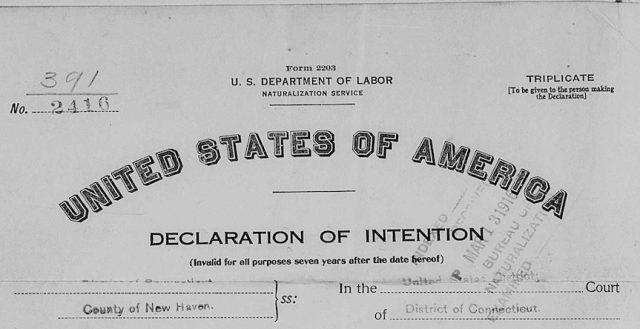 How to Find Free Declaration of Intention and Petition for Naturalization Records