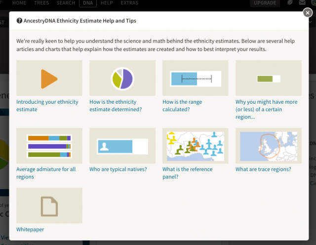 DNA Trace Results, Genetic Trace Regions