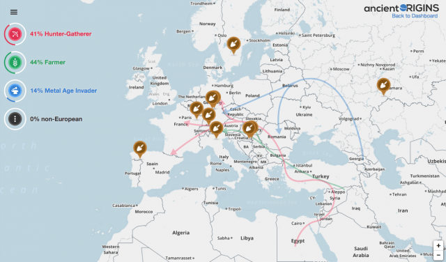 Ancient Origins Map FTDNA