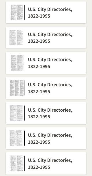 City Directory list ancestry Ancestry City Directories