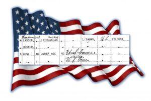 Ellis Island Ship Manifests flag example to find your ancestors