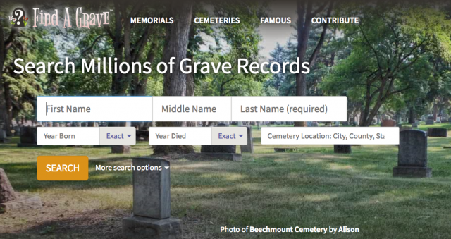 Find A Grave Has A New And Improved Website - FHF.com