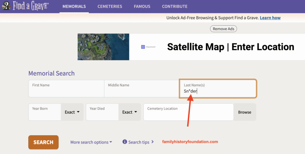 Is Find A Grave Broken? - The Wildcard Screenshot