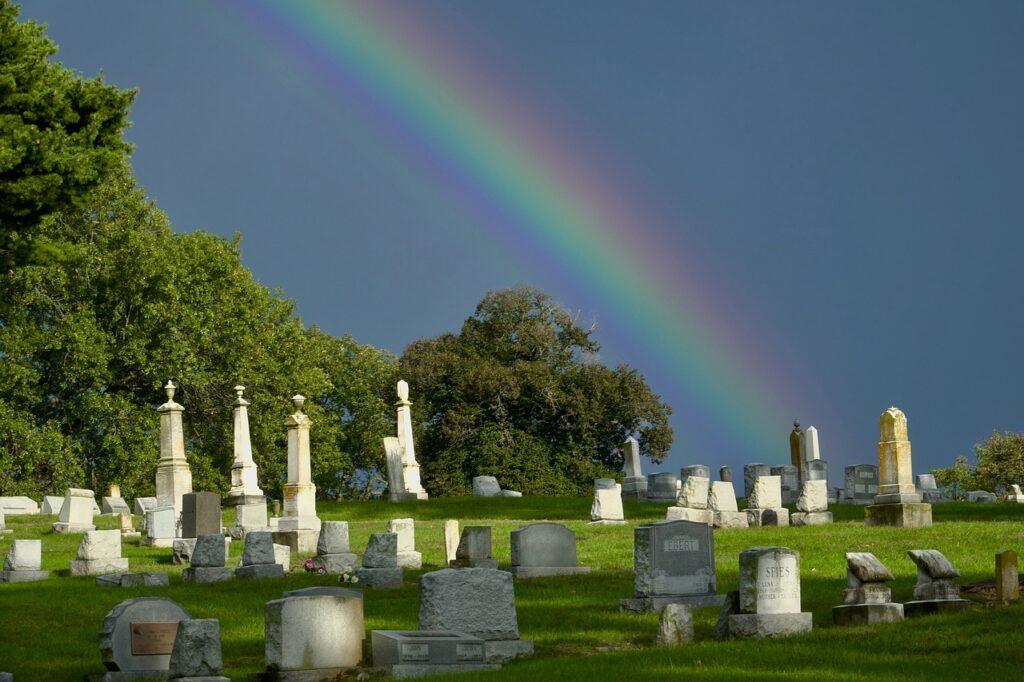 photograph cemetery headstones grounds