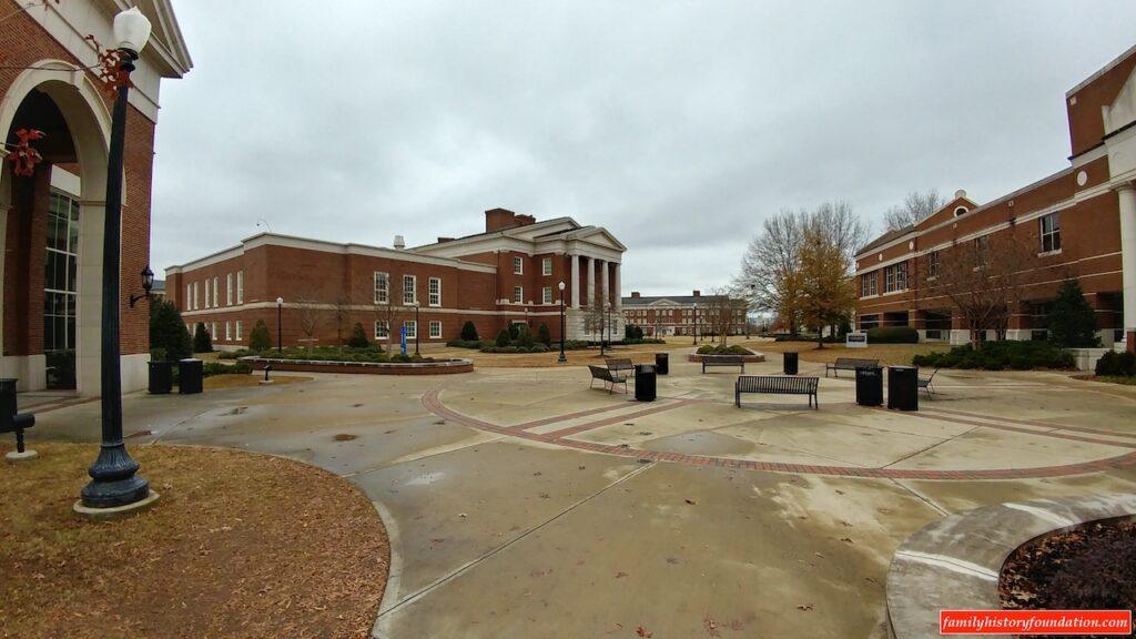 Up near Shelby Hall quad area