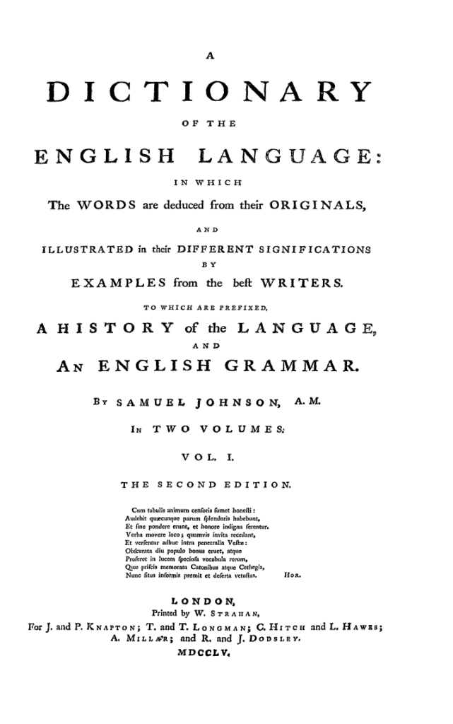 Dictionary of the English Language