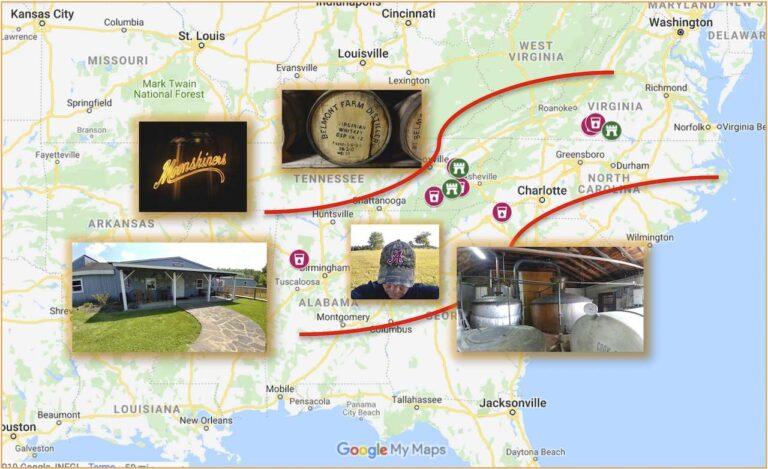 moonshiners tv show heritage map
