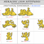 Heraldic Lion Positions Attitudes