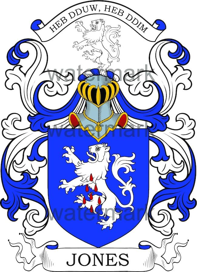 coat of arms Jones (etsy) coat of arms for a surname