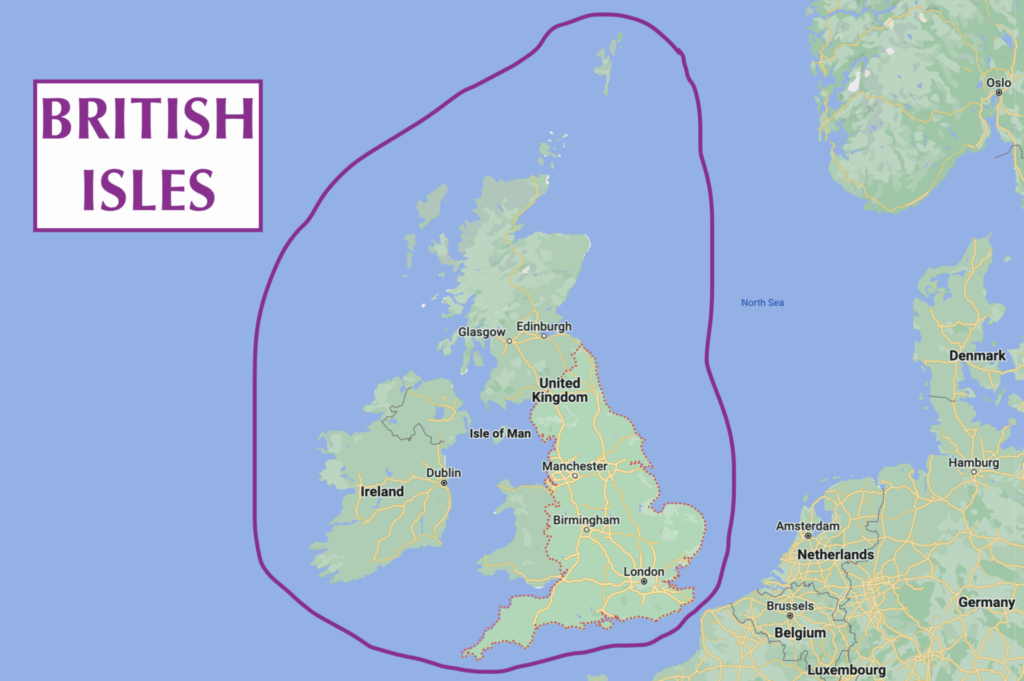 British Isles Map region explained