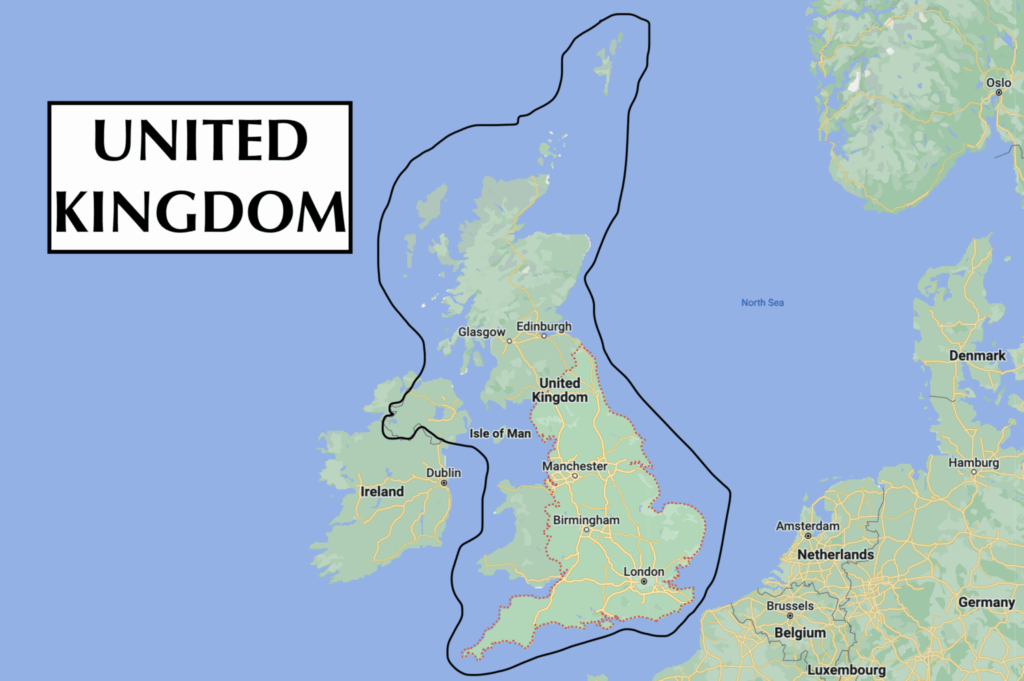 United Kingdom Map region explained