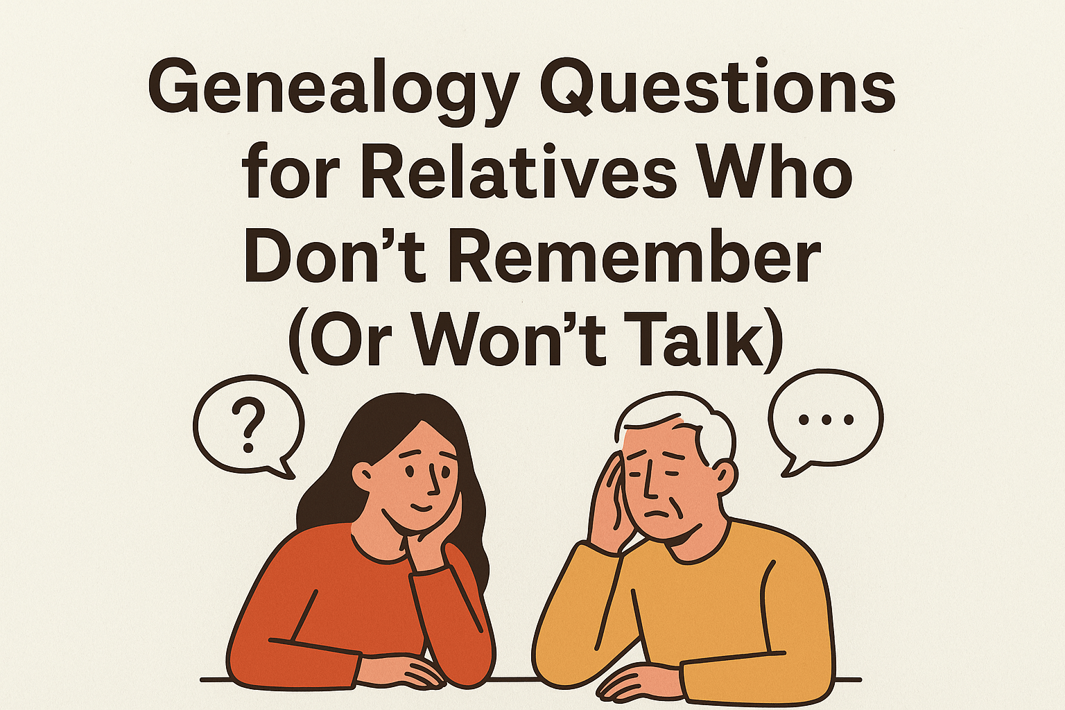 100 Genealogy Questions For Relatives Who Don't Remember