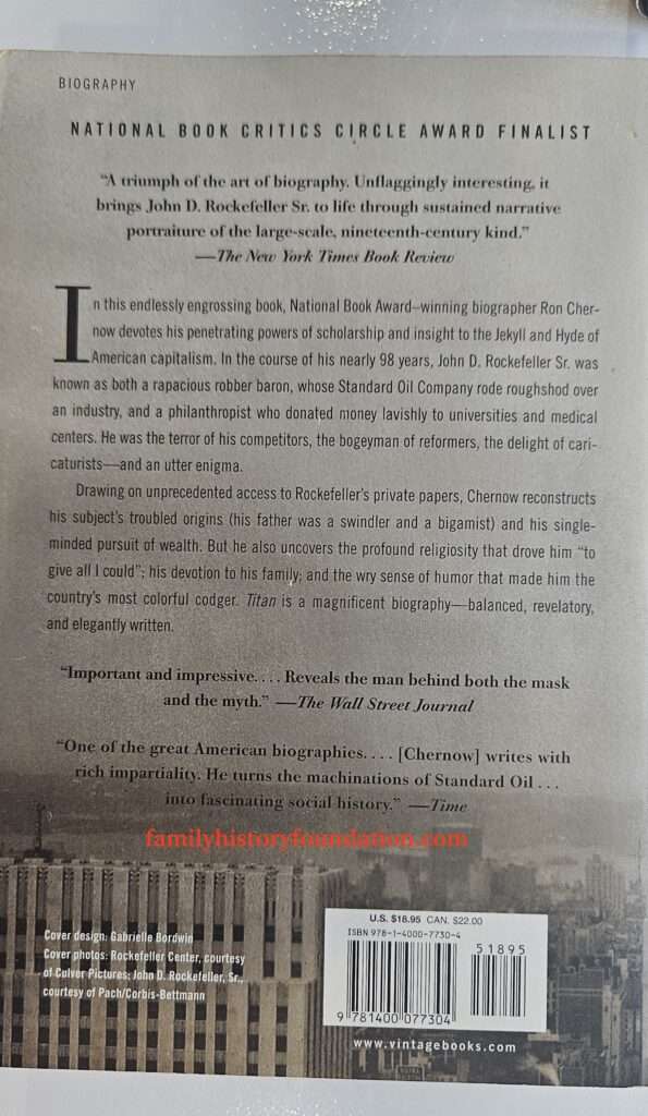 Powerful Must-Read Ron Chernow Books-Titan-back