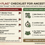 Verify Ancestry Hints: infographic showing red flag values and safety logic values