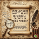 1810 Census form showing expanded male age categories from under 10 through 45+ for early American genealogy research