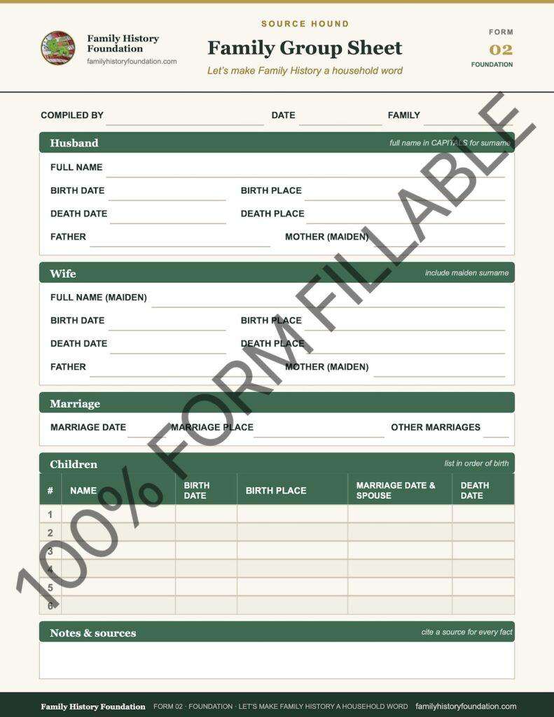 Form 02 Family Group Sheet 11