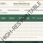 Form 03 Master Research Log 12