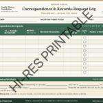 Form 04 Correspondence and Records Request Log 12