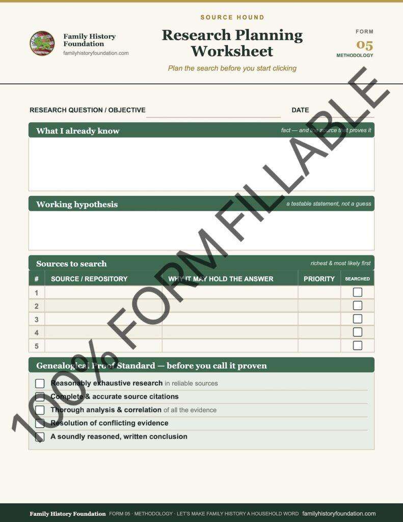 Form 05 Research Planning Worksheet 12