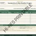 Form 08 Immigration and Ship Manifest Tracker WATERMARK 1