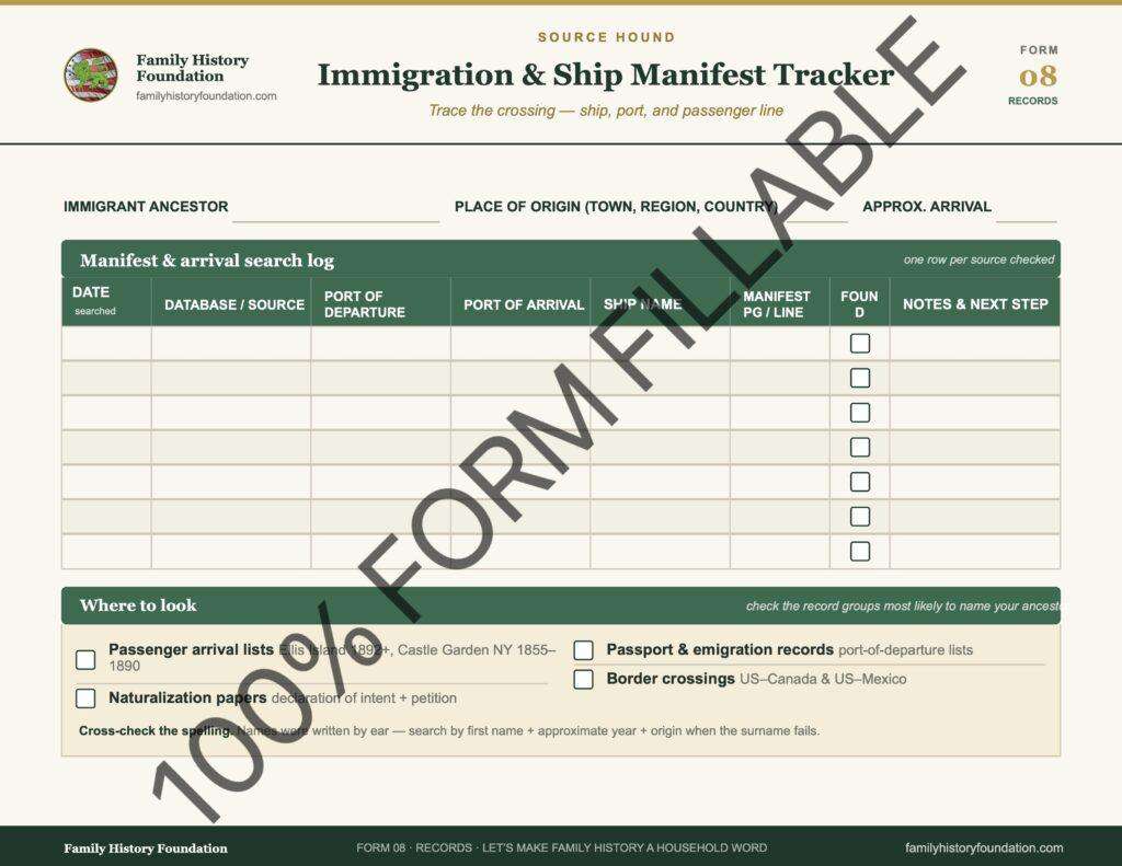 Form 08 Immigration and Ship Manifest Tracker WATERMARK 12