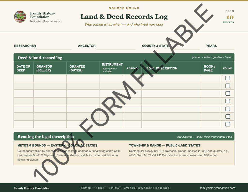 Form 10 Land and Deed Records Log WATERMARK 12