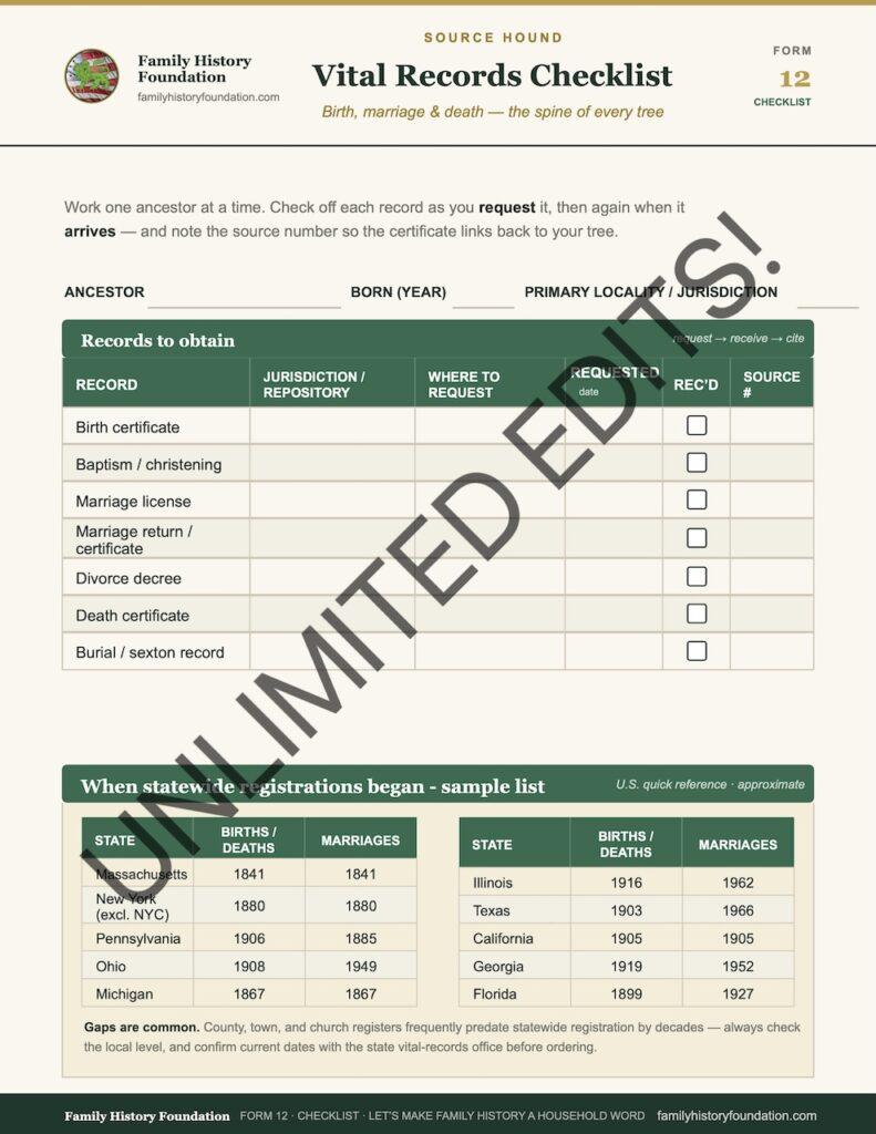 Form 12 Vital Records Checklist WATERMARK 1