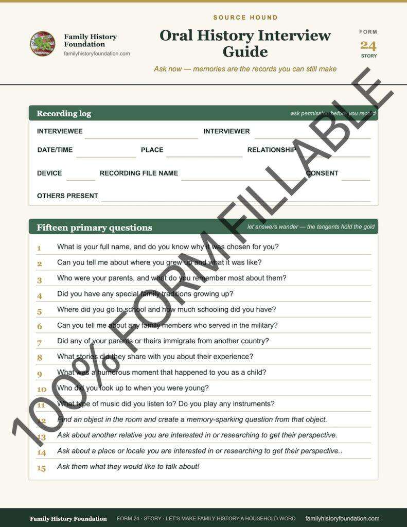Form 24 Oral History Interview Guide WATERMARK 1.1