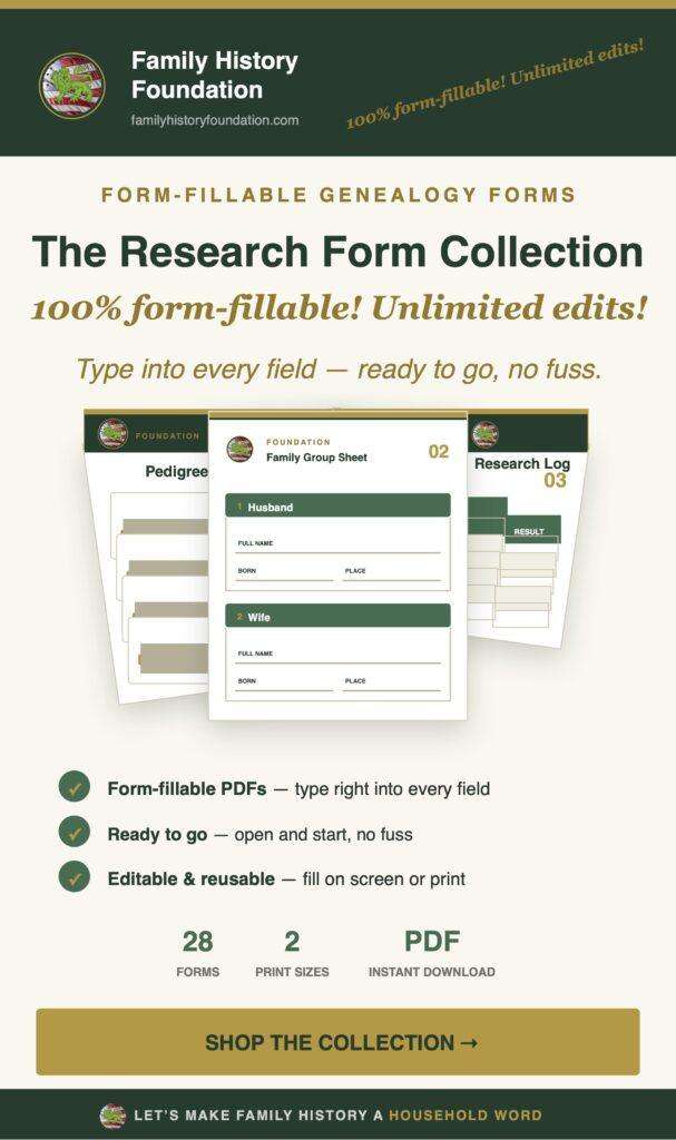 Family History Foundation Shop - Form-fillable genealogy forms. blog-Sidebar_Widget_-_Forms_Shop3
