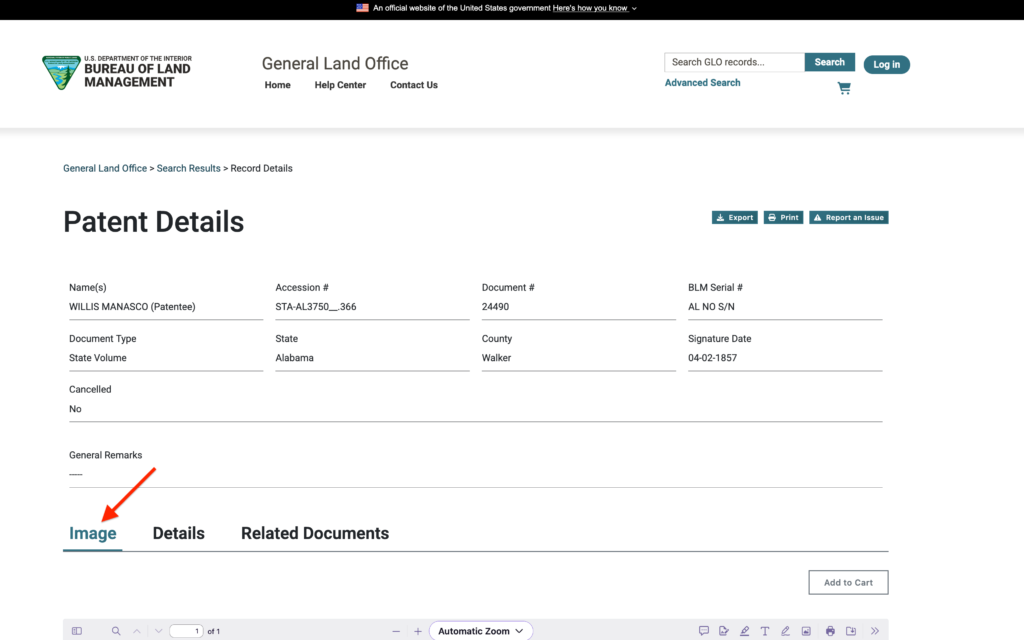 Free Genealogy Land Patents: How To Use GLO Land Records! 12 A screenshot of the Bureau of Land Management (BLM) website interface, featuring navigation menus, options for accessing land records, and interactive maps for searching General Land Office (GLO) patents.