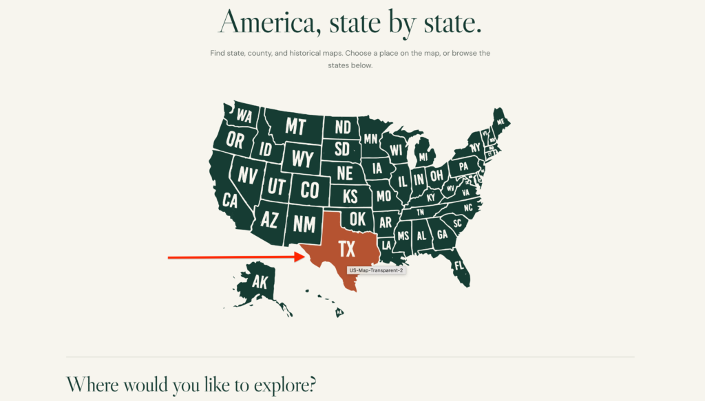 US County Boundary Maps Historical Interactive Tools - Map of US site
